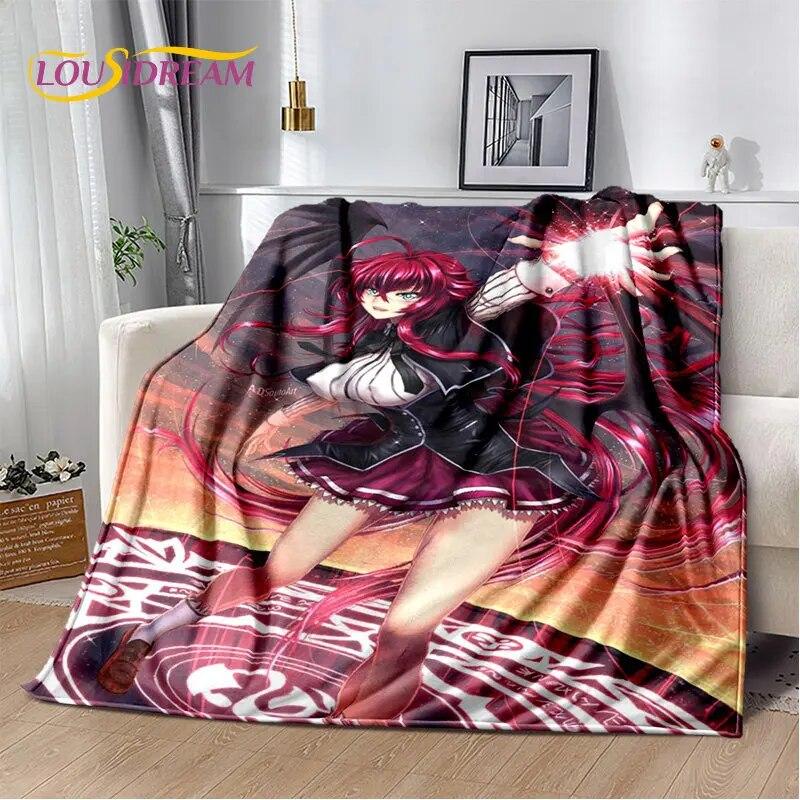 Мягкое плюшевое одеяло для средней школы D×D в стиле аниме для сексуальных девушек, фланелевое одеяло, одеяло для гостиной, спальни, кровати, дивана, чехол для пикника