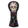 Golf Club Head Cover Wood Cover Driver Fairway Wood Utility Hybrid Head Cover Numbered Tag Golf Head Cover PU Leather Stylish Colorful Skull