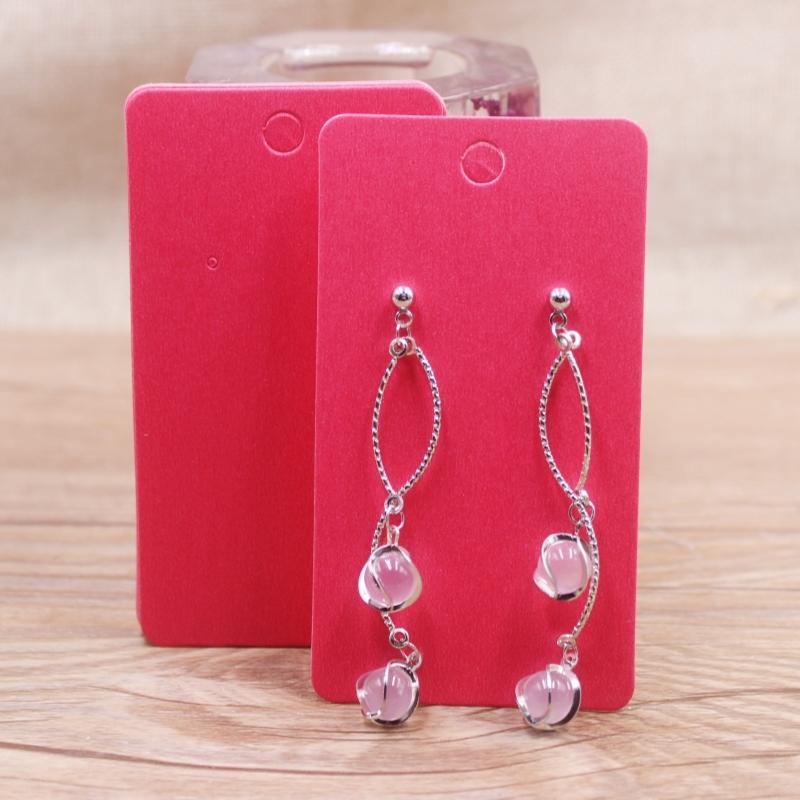 100 шт. набор карточек для сережек с бирками однотонного цвета 5x9 см набор ювелирных изделий демонстрационная карточка