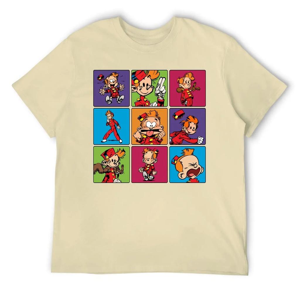 Футболка Spirou Squares Classic на продажу Харадзюку Спортивный топ Футболка Уникальный Дом Смешной Размер США