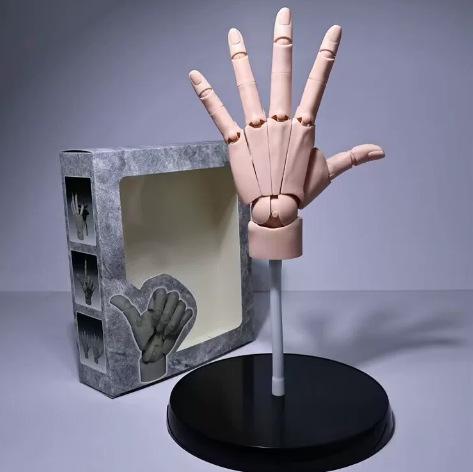 1:1 Scale Big Model Pill Highly Articulated Hand Figurine - Bionic Finger Joints Mannequin Hand Artistic Sculpture Model Kit
