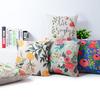 Elegant Vivid Flower Floral Plants Linen Pillow Case Decorative Cushion Cover 18