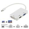 Мини DisplayPort к HDMI DVI VGA 3-в-1 адаптер с чипсетом для Macbook Pro Air для настройки нескольких мониторов