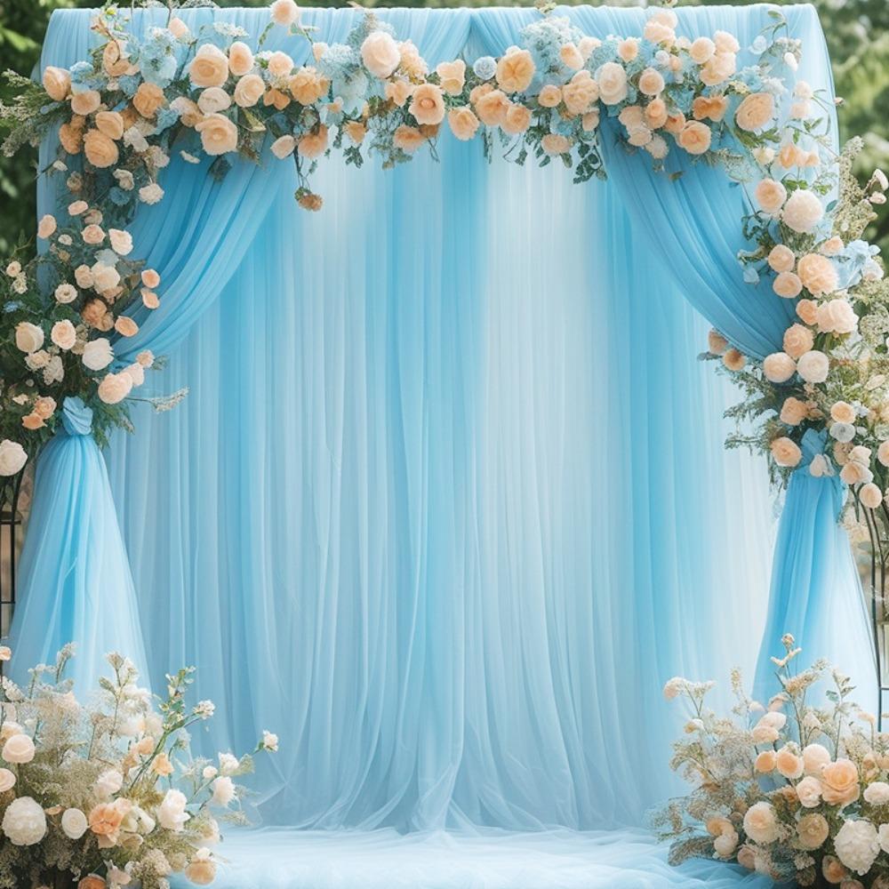 Rod Pocket Backdrop Curtains Multicolor Photography Background Drapes Wedding Decor