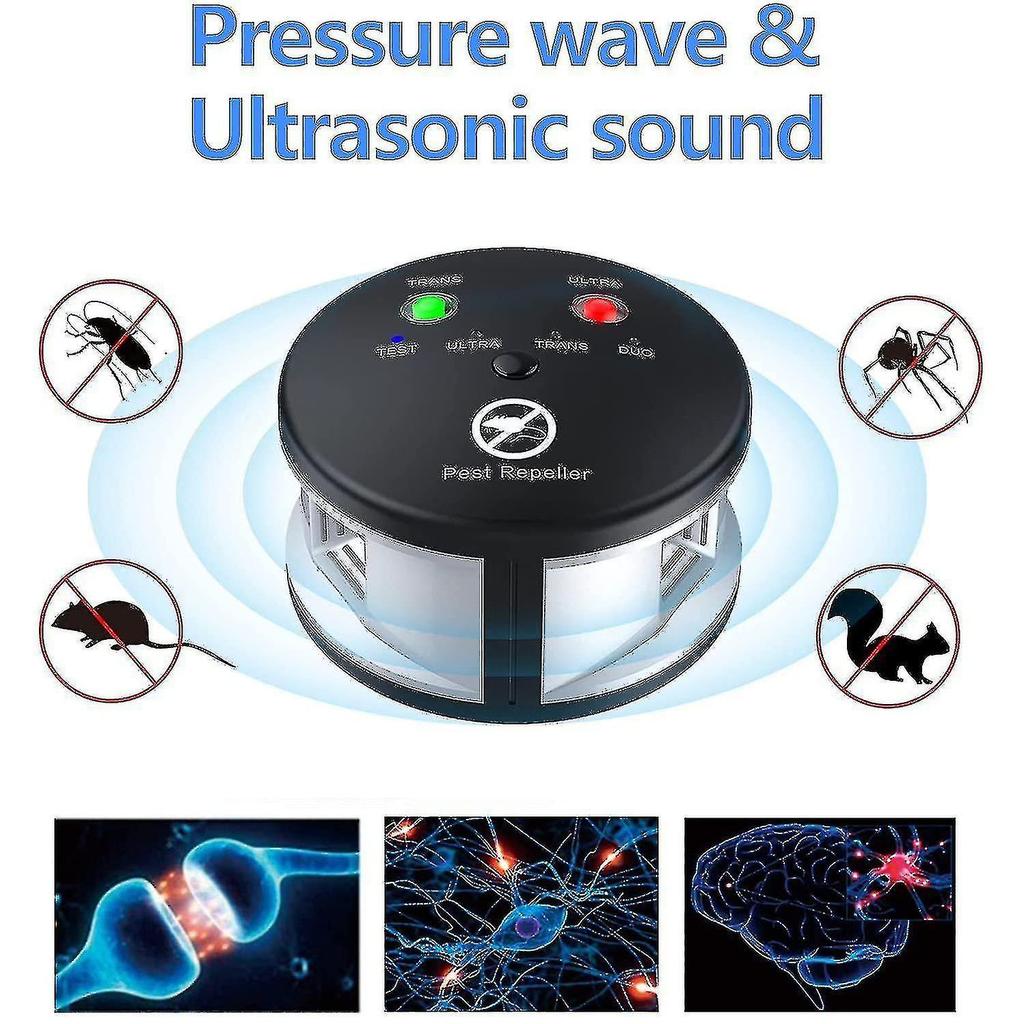 Mouse Repellent High Intensity Ultrasonic Pest Repeller 360 Degree Waves For Rat, Insects, Mosquito, Cockroach, Squirrel And Other Rodents Tw