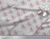 Soimoi Gray Poly Crepe Fabric Square & Rose Floral Print Sewing Fabric metre 42 Inch