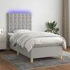 VidaXL Bed Slat Base with Mattress and LEDs, Upholstered Bed, Single Bed, Adult Bedroom Interior Bed, 3135717
