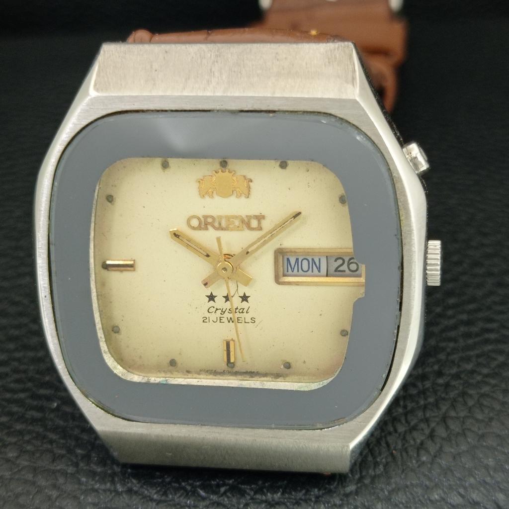 Orient CRYSTAL AUTOMATIC 46941 ВИНТАЖНЫЕ ЯПОНСКИЕ МУЖСКИЕ ЧАСЫ С ОРИГИНАЛЬНЫМ ЦИФЕРБЛАТОМ a704922-1