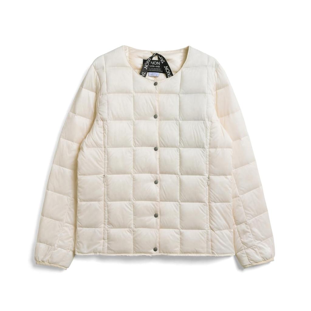 TAION Женская пуховая куртка с круглым вырезом и пуговицами (TAION-W104)