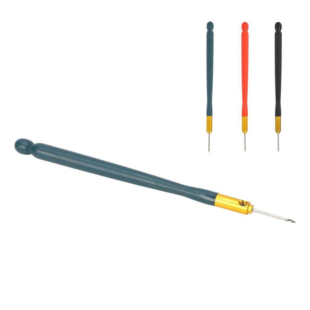 Крючок для вышивки крючком с пластиковой ручкой, многофункциональный инструмент для вышивки крючком и бисером