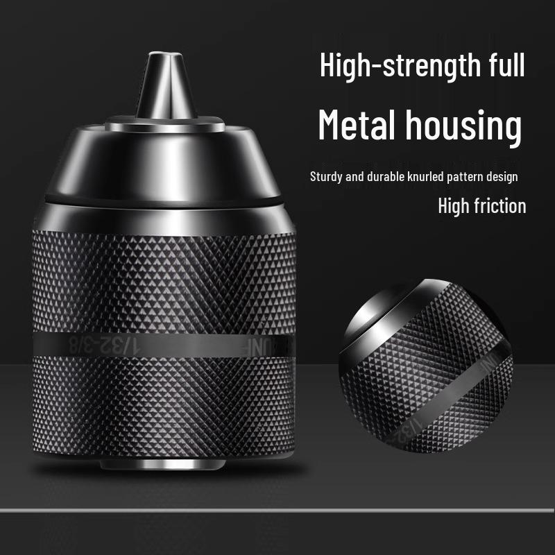 Self-Locking Electric Drill Chuck Adapter Kit - Ratchet Conversion, Lithium Compatible, Self-Tightening Accessories