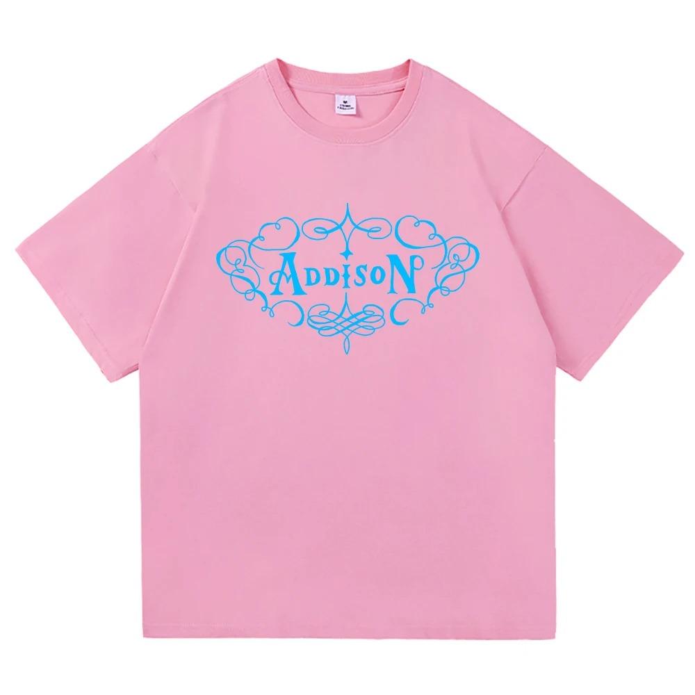 Addison Rae New Album Poster Print TShirt Fashion Men Women Cotton Fashion Harajuku Highstreet Top Oversized Casual Summer Tee