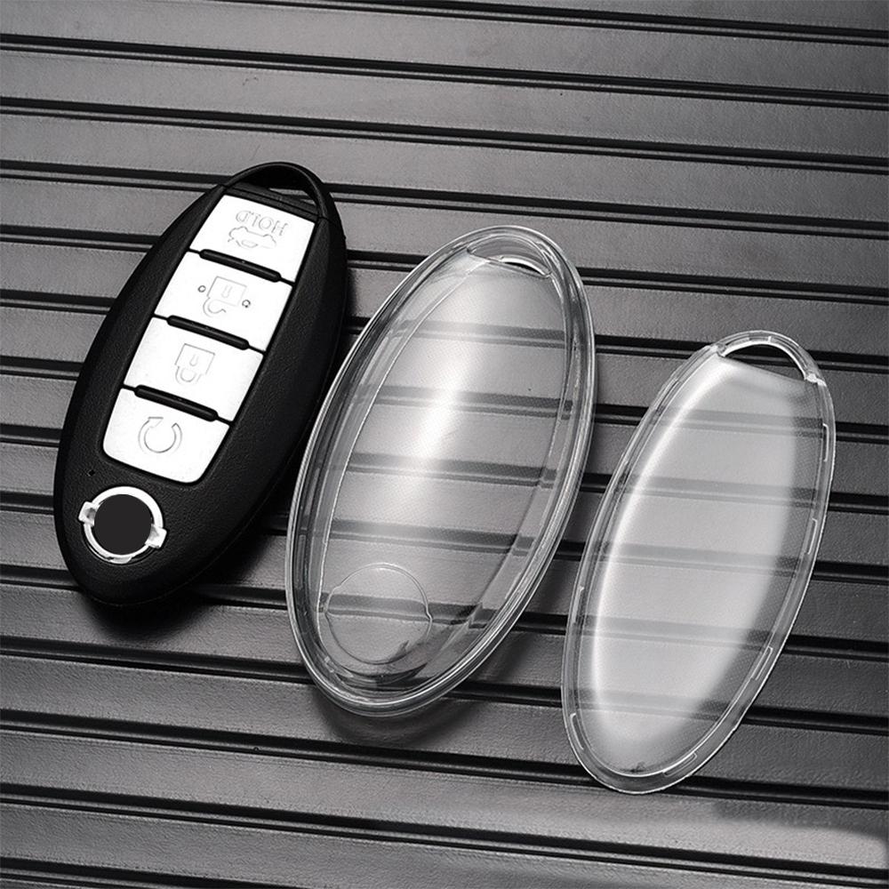Для Nissan Rogue Xtrail Kicks Juke Qashqai Tiida Patrol Leaf Micra Note Serena Murano Прозрачный ТПУ Чехол для ключа автомобиля Крышка-ракушка