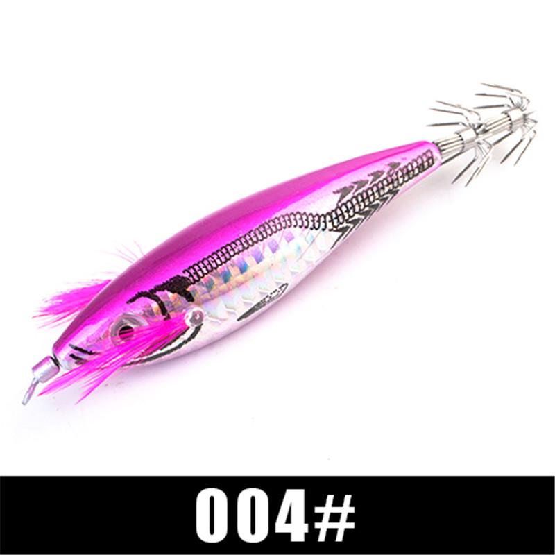 FTK 1pcs/4pcs Squid Bait Bait Shrimp Bait Swaying Luminous Squid Hook Light Fishing Tackle Fixture