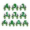 1 Set Balloon Set Soccer Number Shape Leakproof Contrast Color Sport Fans Baby Birthday Party Decoration Arch Balloon Photo Prop