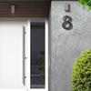 Black House Numbers Door Number Letters for Outside Signs Easy Installation Plastic
