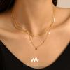 Luxury Rhombus Sequin Star Necklace - Elegant Titanium Steel Clavicle Style