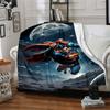 1pc Superman Moon Flannel Blanket Soft Warm Throw for Home, Office, Travel, All-Season Cozy Bedding GiftL1185