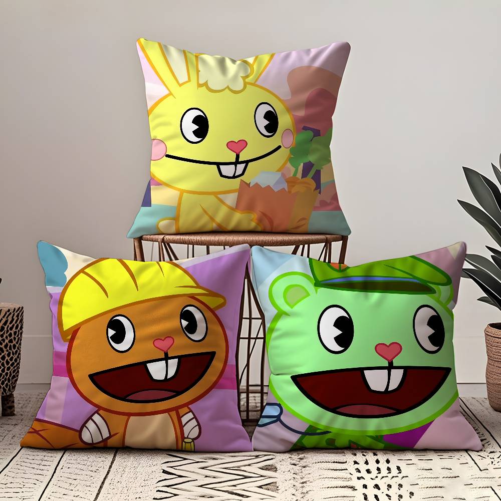 N-Ореховый H-Счастливое Дерево Друзья Наволочка Комфорт Диван-Кровать Шёлковая элегантная Невидимая молния Индивидуальная Декоративная наволочка