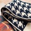 Warm Cashmere Neck Tie Scarf For Women Plaid Neckerchief Knitted Scarfs Long Skinny Small Scarves Bandana