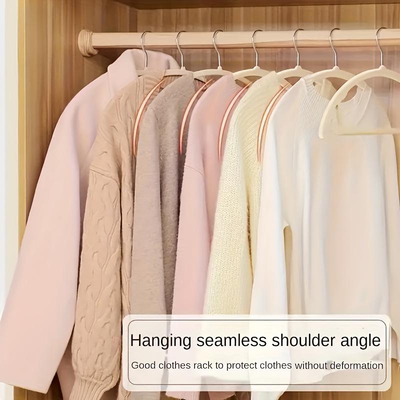 10pcs Heavy Duty Non-Slip Hangers, Slim Line Space Saving Clothes Hangers with No Shoulder Bumps,for Coats, Dresses,Suits