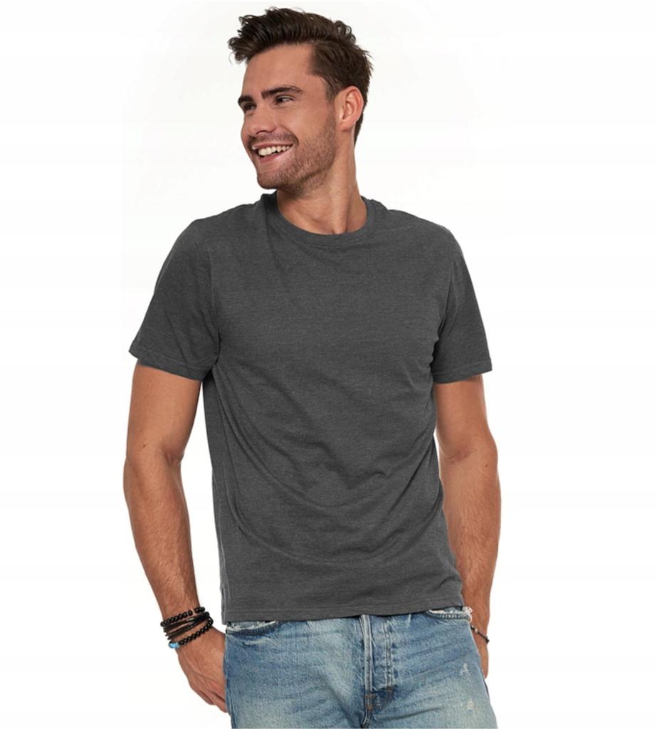 T-Shirt Men's Cotton Short Sleeve L Dark Grey