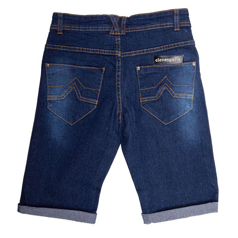 Темно-синие шорты-бермуды детские ELEVEN PARIS