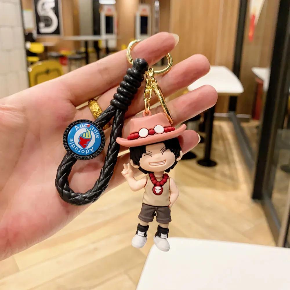 Аниме One Piece Брелок Луффи Зоро Нами Чоппер Силиконовая Модель Подвеска Декоративный Брелок для Рюкзака Очаровательная Кукла Брелок для Машины