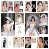 Vintage Satin Long Gloves Lace Long Finger Mittens Wedding Bridal Gloves  Dress Accessories