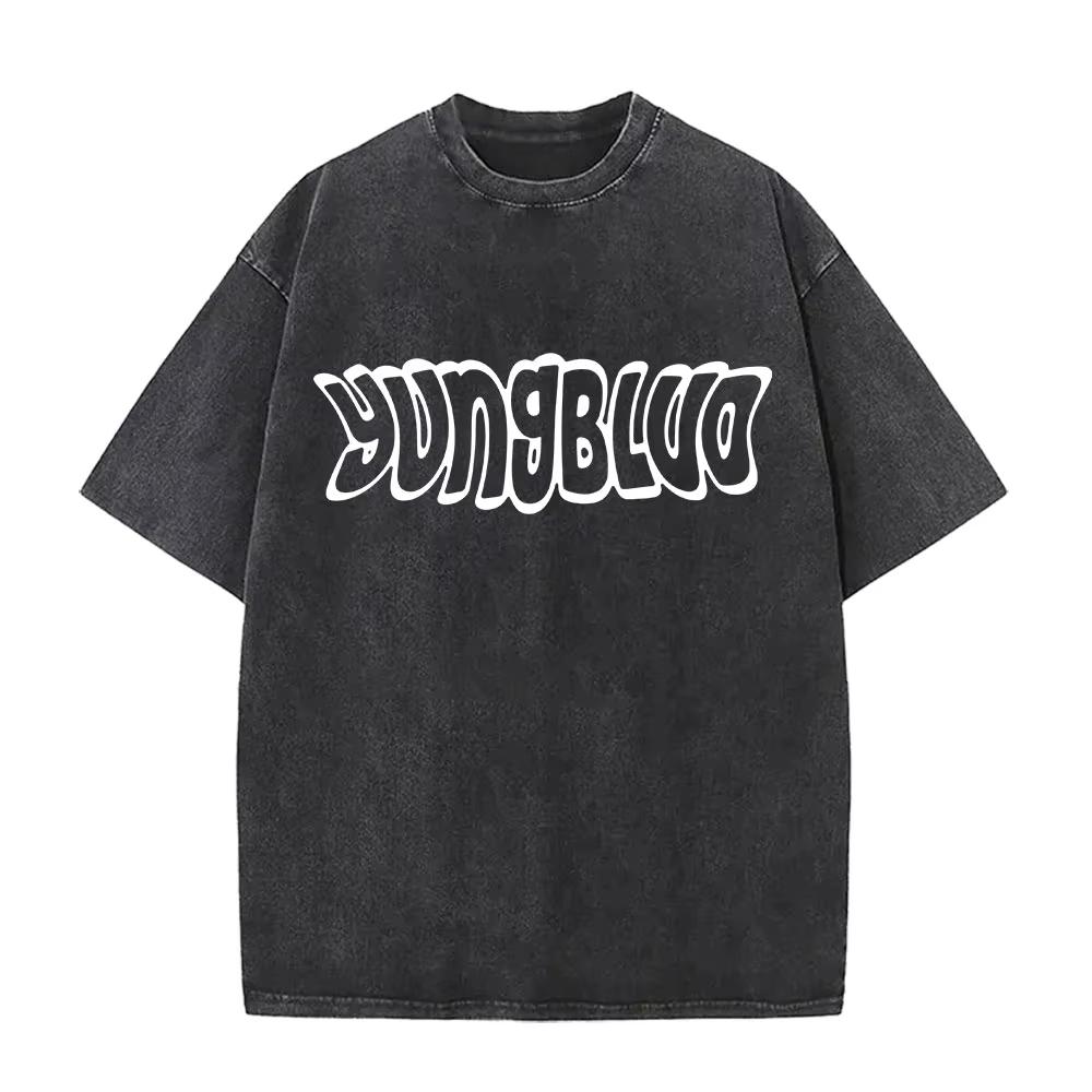Винтажные стираные футболки Yungblud IDOLS The World Tour Мужские Женские Хип-хоп Высокое качество Готические Оверсайз Футболки Уличная одежда