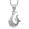 Гавайские украшения Подвеска в виде рыболовного крючка Ожерелье из серебра 925 пробы 55 см веревка [Лейлани] Мужчины, (с цепью)