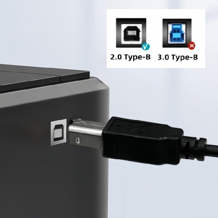 Кабель USB C на USB B Кабель для передачи данных С шумоподавлением Подходит для безопасного подключения принтера сканера