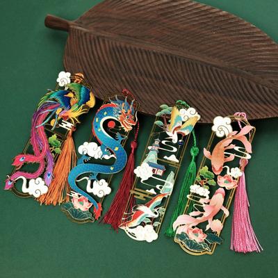 Металлическая закладка Guofeng Theme Hollow High Value Small Gift Guochao Small Gift Merchandise Сувенирная металлическая закладка
