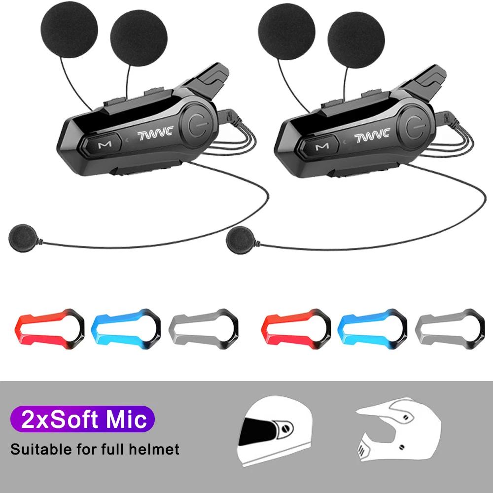 X1Plus мотоциклетный шлем интерком Bluetooth 5.0 гарнитура для 2 мотоциклистов 1000 м расстояние интеркома беспроводная связь рация