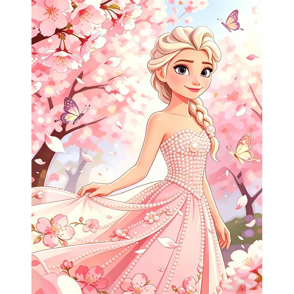 Disney DIY Жемчужная живопись Замороженная Эльза Домашнее настенное украшение Жемчужные драгоценные камни Живописные картины Поделки Домашнее украшение