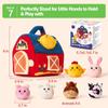 Sound Montessori Toy Barn with Stuffed Farm Animals Baby Sensory Toys  Infants Toddlers