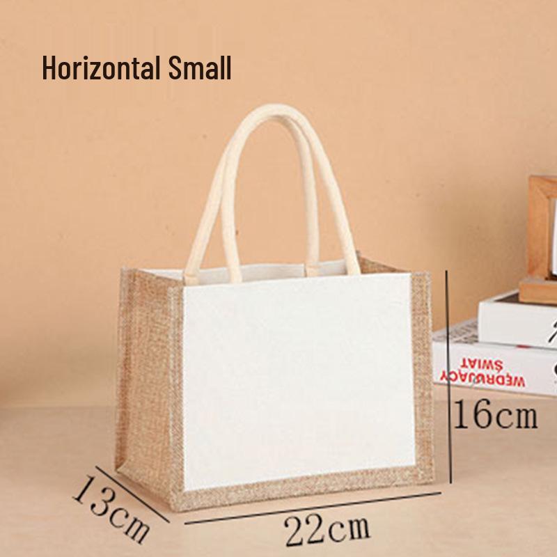 Ручная роспись, мешковина, джутовая сумка-тоут Muji к Рождеству