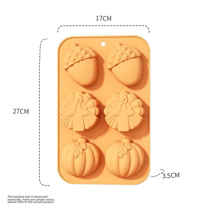 Силиконовая форма для торта и свечей «Тыква на Хэллоуин» — набор из 6 штук