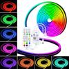 Black Silica Gel Tube LED Strip Neon Lights Tuya Smart Life WiFi APP Control RGB Neon Sign Tape For Home Christmas Decor With EU or US Adapter