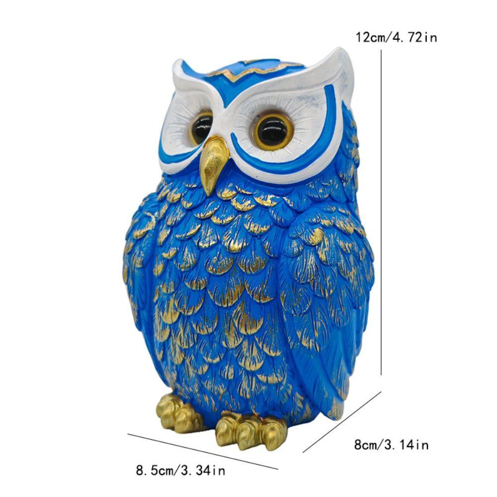 Cute Owl Statue Vintage Owl Sculpture Entryway Decoration Animal Statue TV Cabinet