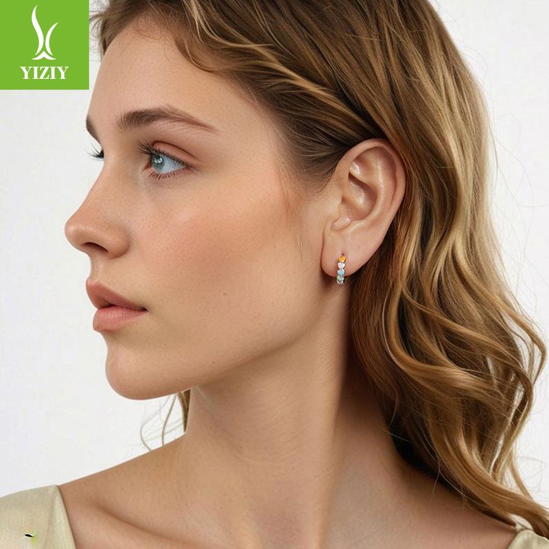 Серьги-клипсы Dopamine Love для девочки, милый радужный дизайн любви, серьги из стерлингового серебра S925