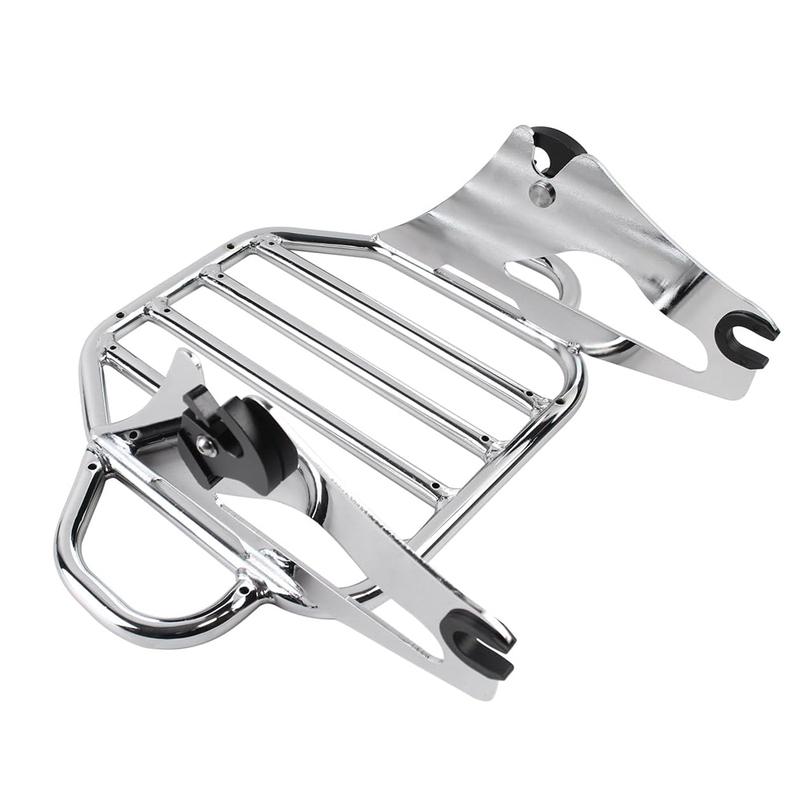 Motorcycle Chrome Two-Up Detachable Luggage Rack For Touring Electra Glide Road Glide Street Glide CVO Road King 2009-2024