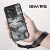 (Comes with Wrist Strap)ibmrs for Xiaomi 13T Pro/Redmi K60 Ultra Anti-Fingerprint Camo Case ,matte Clear Transparent Phone Protective Case