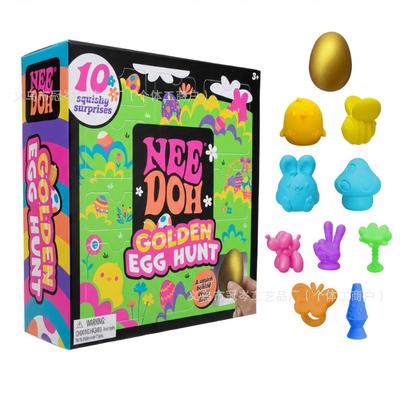 Новый продукт Needoh Игра «Золотое Яйцо» для Охоты за Сокровищами - Пасхальный Игрушечный Ящик-Гироскоп на Пальцы, Ударопрочная Сенсорная Игрушка-Сжималка