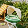 yangyizhi Baby Swim Ring with Canopy, Inflatable Striped Pool Float for Toddler Boys Girls, UV Sun Protection Swimming Safety Seat, Handle