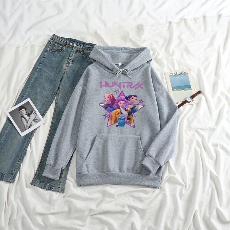 Huntrix KPop Demon Hunters Hoodie Loose Fit Couple Sweatshirt Teens