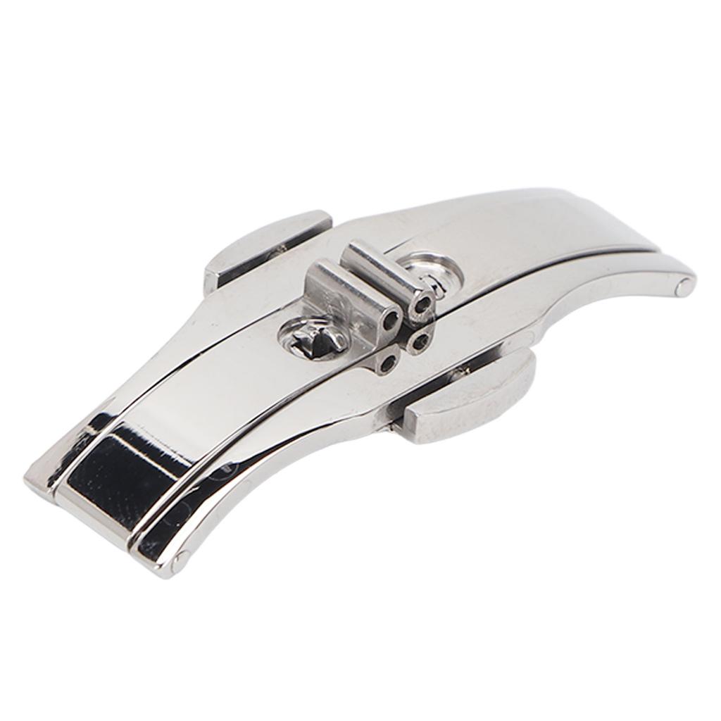 Watch Band Deployment Clasp Double Push Button 304 Stainless Steel Wristwatch Straps Buckle