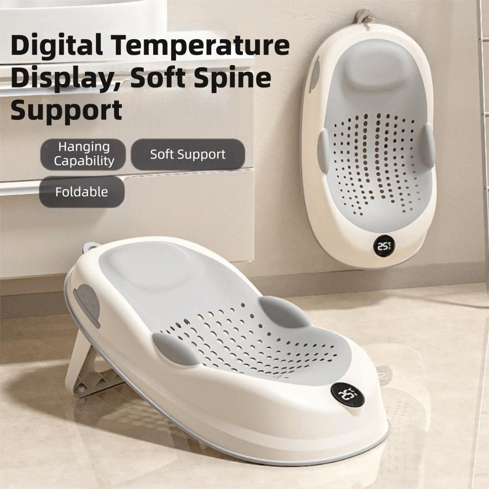 Mesh Material Baby Bath Net Temperature Sensing Bath Rack Baby Safety Bath Seat Mat Infant Care