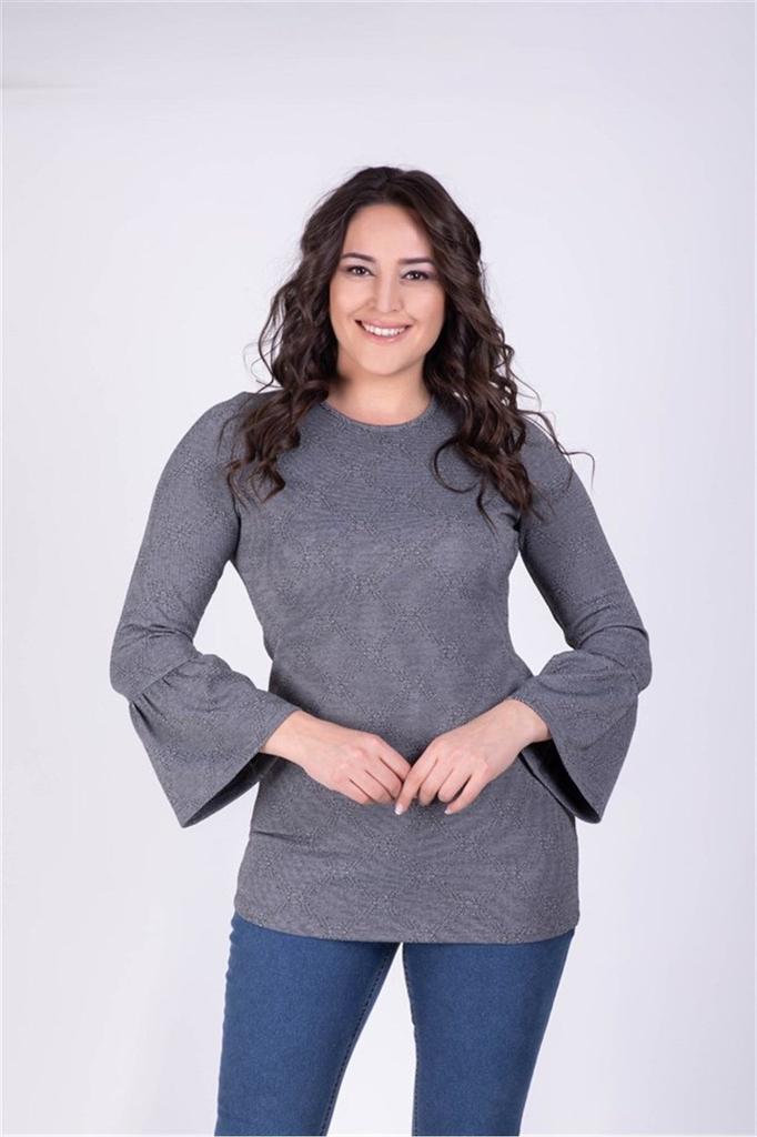 Женская блузка большого размера Блуза с воланами на рукавах