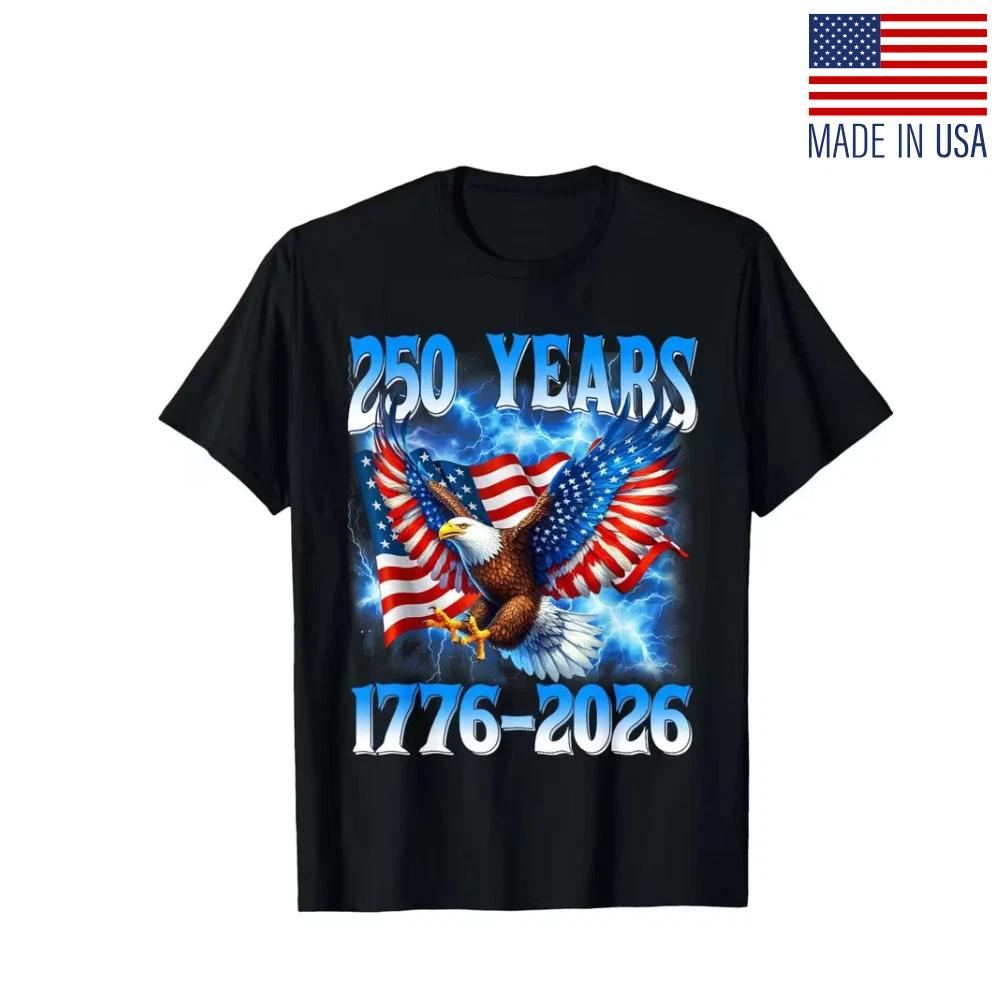 Футболка с флагом США и орлом к 250-летию (1776-2026) -Памятный 250 лет